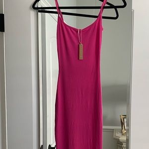 SKIMS PINK SOFT LOUNGE LONG SLIP DRESS MAXI DRESS